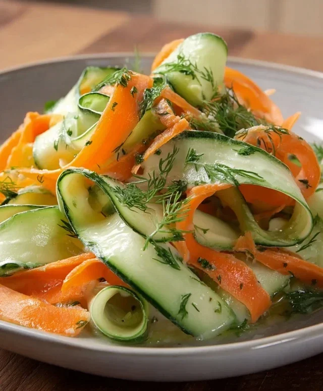 Carrot and Cucumber Ribbon Salad