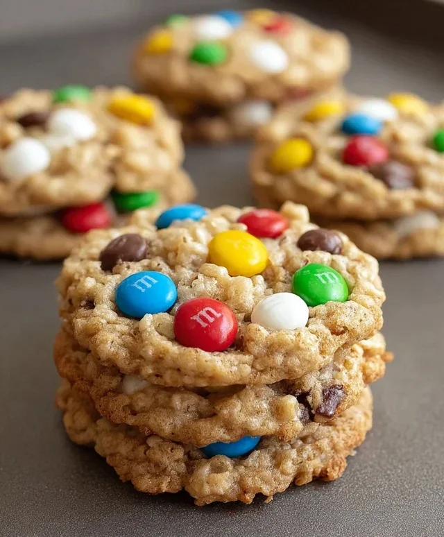 M&M Rice Krispies Cookies
