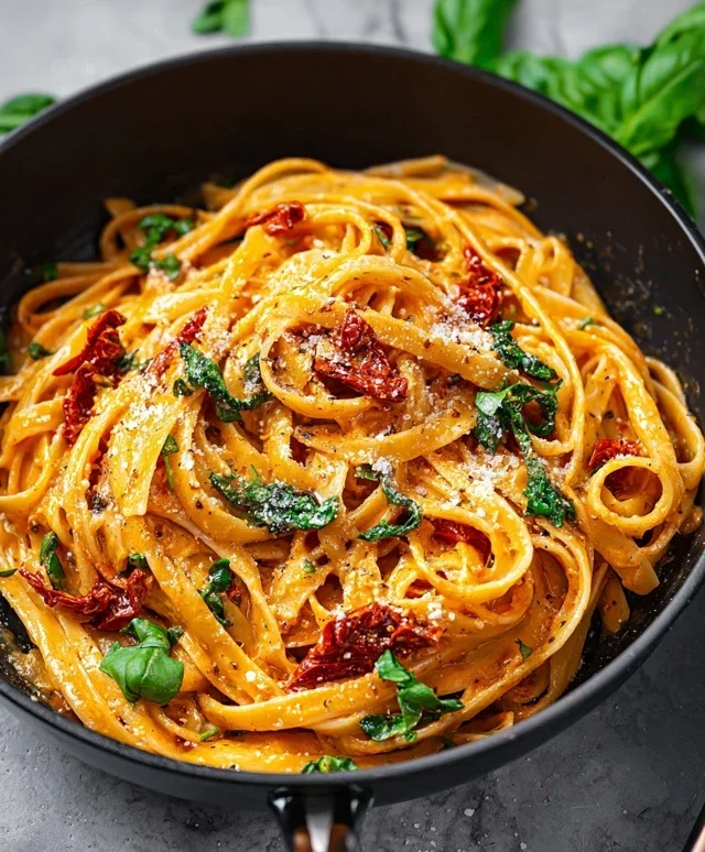 Vegan Creamy Sun Dried Tomato Pasta Recipe