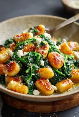 Crispy Gnocchi With Spinach And Feta