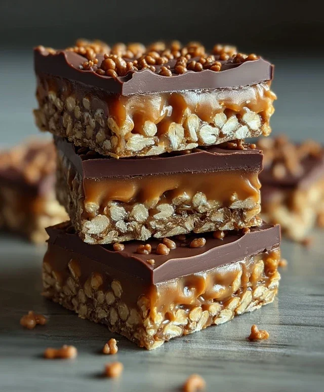 Caramel Fudge Crunch Bars