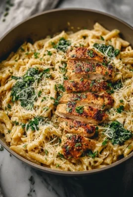 Healthy Garlic Parmesan Chicken Pasta