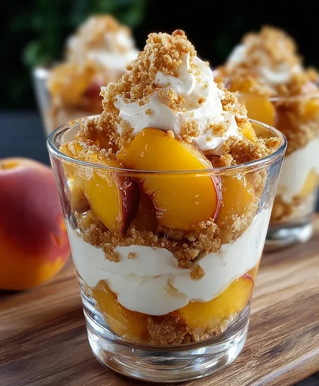 Classic Peach Cobbler Parfait