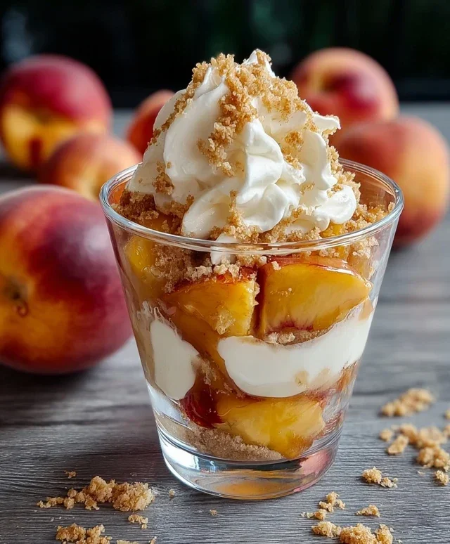 Classic Peach Cobbler Parfait