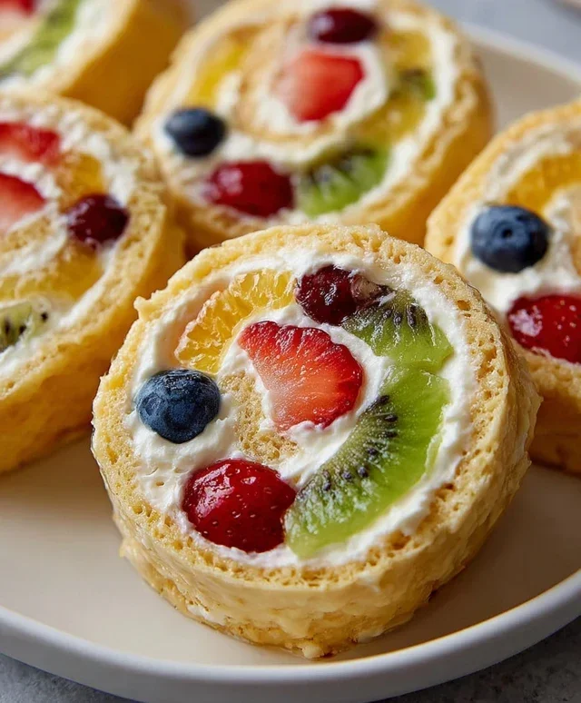 Cheesecake Fruit Salad Roll Ups