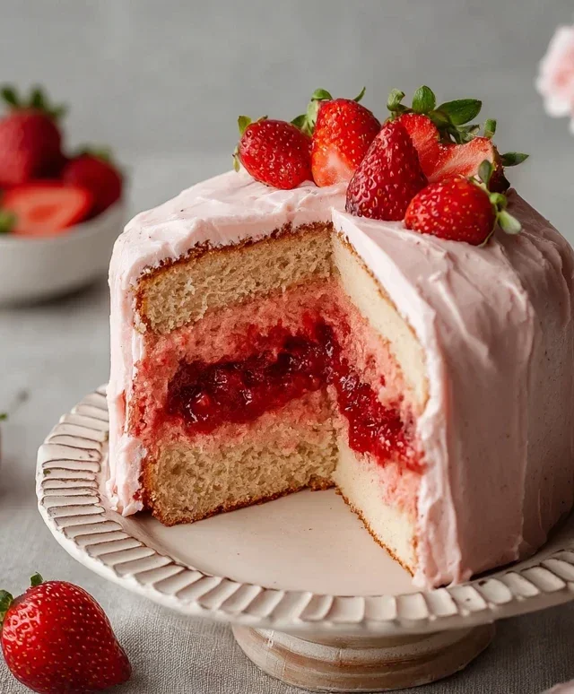 Small-batch Vegan Strawberry Cake