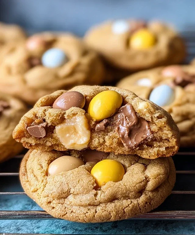 Brown Butter Cadbury Egg Cookies