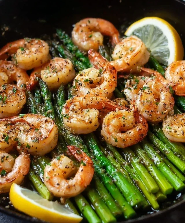 Lemon Garlic Shrimp and Asparagus (20-Minutes)