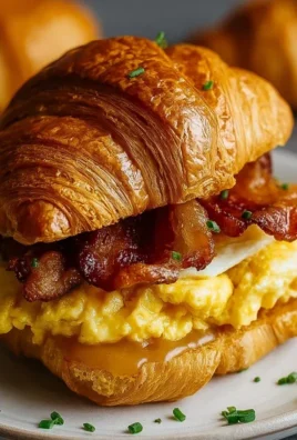 Killer Maple Mustard Croissant Breakfast Sandwiches