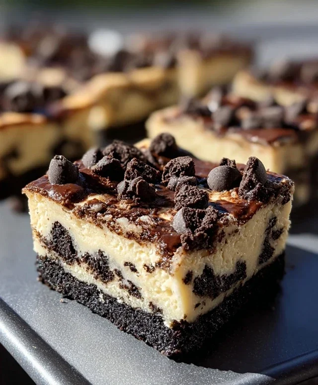 Chocolate Chip Oreo Cheesecake Bars