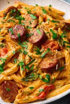One Pot Creamy Cajun Sausage Pasta (30-Minutes)