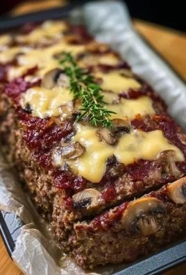 Beef Beef Bacon Mushroom Swiss Meatloaf