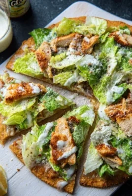 Viral Chicken Crust Caesar Salad Pizza