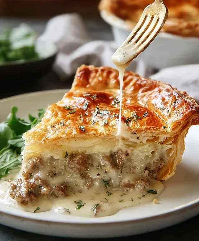 Sausage Gravy Puff Pie
