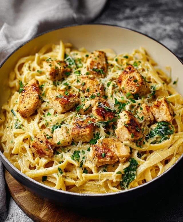 Healthy Garlic Parmesan Chicken Pasta