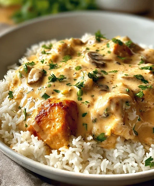 Creamy Smothered Chicken and Rice