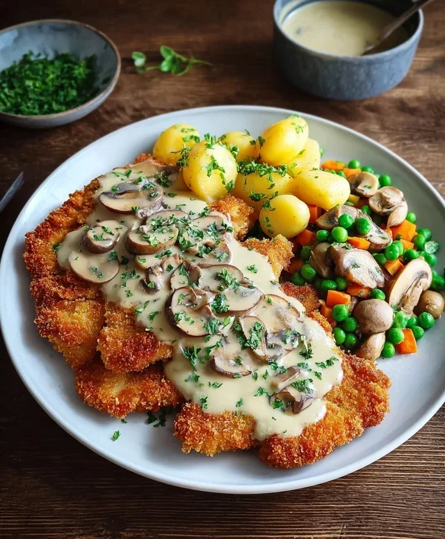 Rahmschnitzel Creamy Mushroom Schnitzel