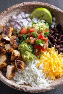 Grilled Chicken Burrito Bowl with Rice and Beans