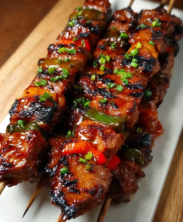 BBQ Beef Skewers with Filipino BBQ Marinade