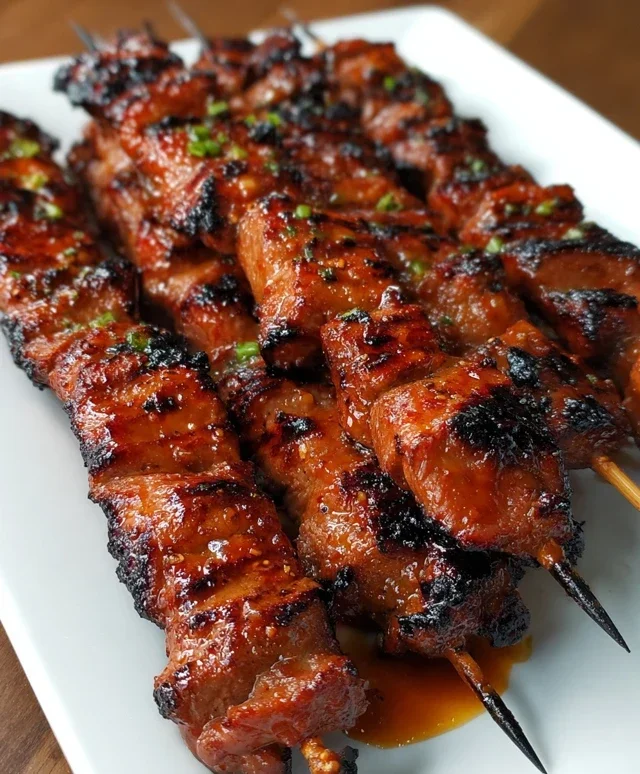 BBQ Beef Skewers with Filipino BBQ Marinade