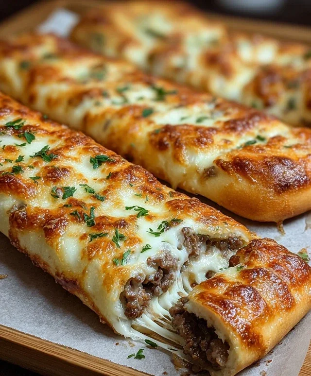 Philly Cheesesteak Stuffed Cheesy Breadsticks